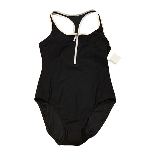 NWT Calvin Klein‎ Black One Piece Swim Suit 10 - Picture 1 of 11